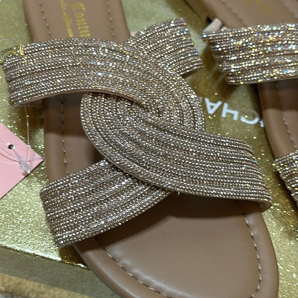 JUICY COUTURE JC-ZISEL  Rhinestone Sandals.